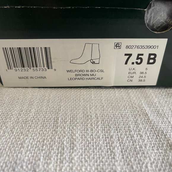 NWT - Ralph Lauren Welford Leather booties Leopard calfhair - Picture 9 of 9